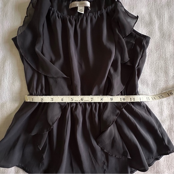 Lauren Conrad Blouse Womens Extra Small Sleeveless Ruffle Peplum XS Dressy Top - Picture 5 of 10